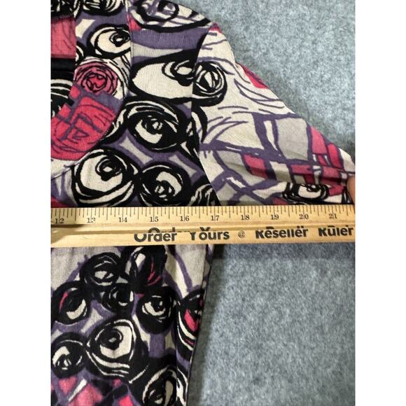 Chico's Travelers Top Women 0 Small‎ Long Sleeve Floral Artsy eclectic abstract - Picture 3 of 7